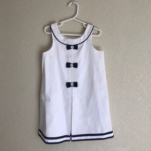 Janie and Jack white sailor dress with bows